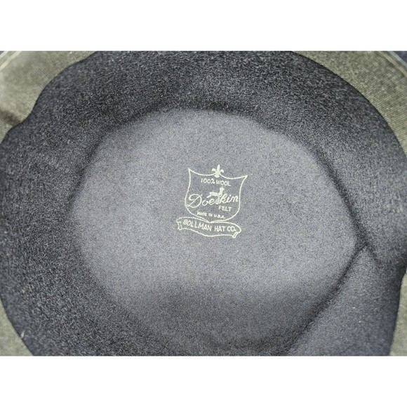 Vintage Bollman Hat Co. Blue Doeskin 100% Wool Felt Hat - Picture 6 of 7